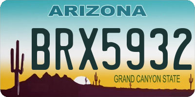 AZ license plate BRX5932