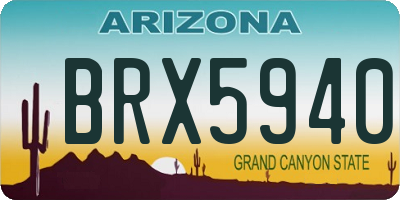 AZ license plate BRX5940