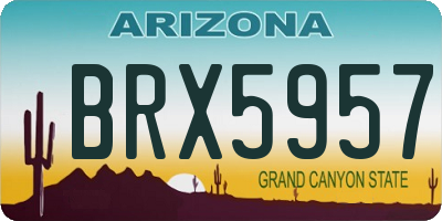 AZ license plate BRX5957