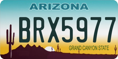 AZ license plate BRX5977