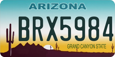 AZ license plate BRX5984