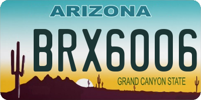 AZ license plate BRX6006