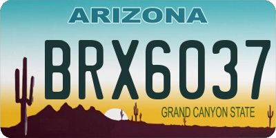 AZ license plate BRX6037