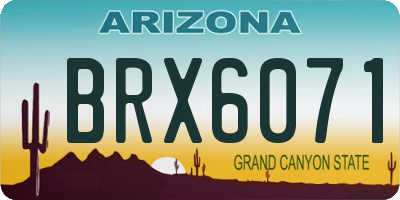 AZ license plate BRX6071