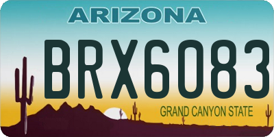 AZ license plate BRX6083
