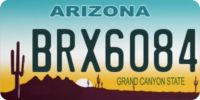 AZ license plate BRX6084