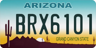 AZ license plate BRX6101
