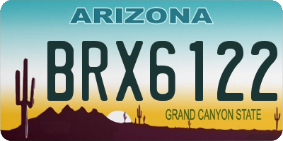AZ license plate BRX6122