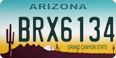 AZ license plate BRX6134