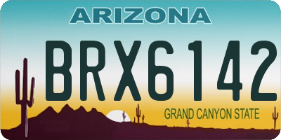 AZ license plate BRX6142