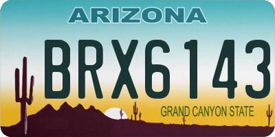 AZ license plate BRX6143