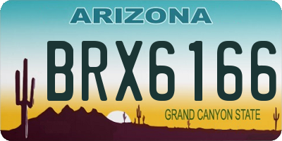 AZ license plate BRX6166