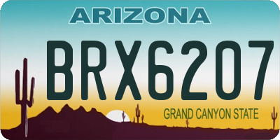 AZ license plate BRX6207