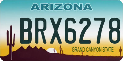 AZ license plate BRX6278