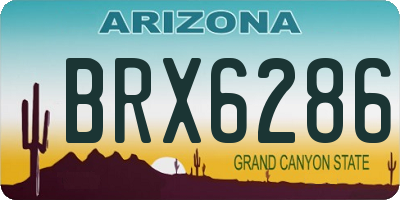 AZ license plate BRX6286