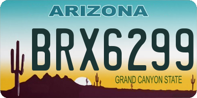 AZ license plate BRX6299