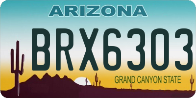 AZ license plate BRX6303