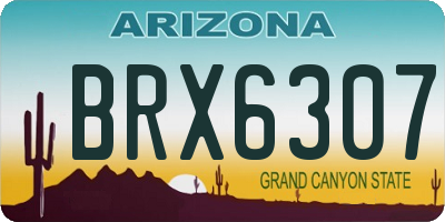 AZ license plate BRX6307