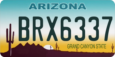 AZ license plate BRX6337