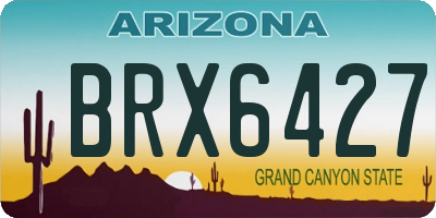 AZ license plate BRX6427