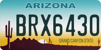 AZ license plate BRX6430