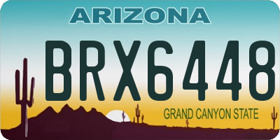 AZ license plate BRX6448