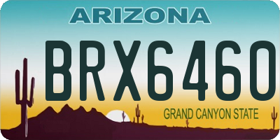AZ license plate BRX6460