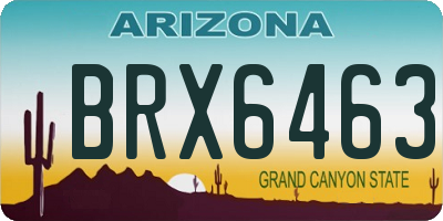 AZ license plate BRX6463