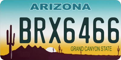 AZ license plate BRX6466