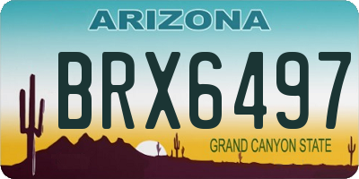 AZ license plate BRX6497