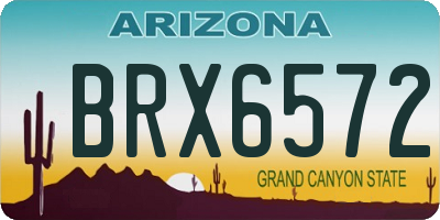 AZ license plate BRX6572
