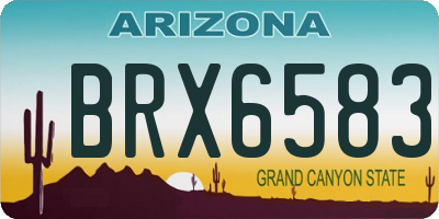 AZ license plate BRX6583