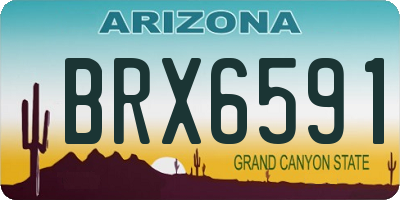 AZ license plate BRX6591