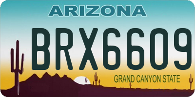 AZ license plate BRX6609