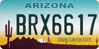 AZ license plate BRX6617
