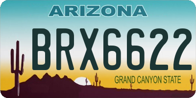 AZ license plate BRX6622