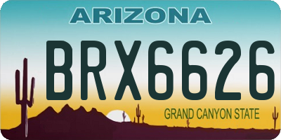 AZ license plate BRX6626