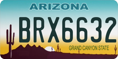 AZ license plate BRX6632