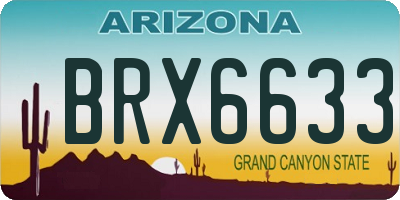 AZ license plate BRX6633