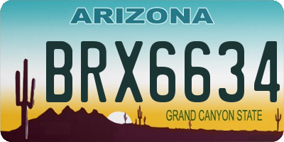 AZ license plate BRX6634