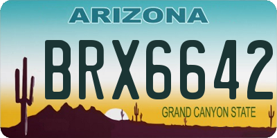 AZ license plate BRX6642
