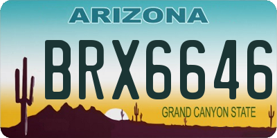 AZ license plate BRX6646