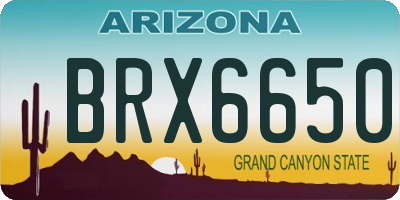 AZ license plate BRX6650
