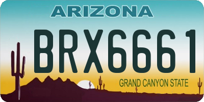 AZ license plate BRX6661