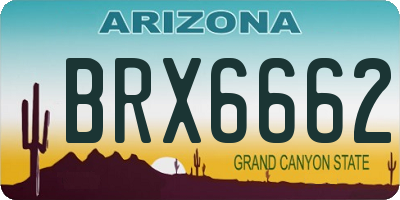 AZ license plate BRX6662
