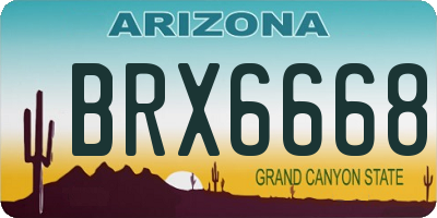 AZ license plate BRX6668