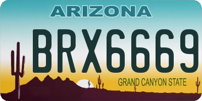 AZ license plate BRX6669