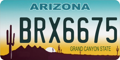 AZ license plate BRX6675