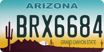 AZ license plate BRX6684