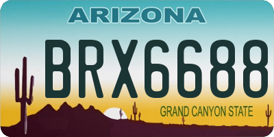 AZ license plate BRX6688
